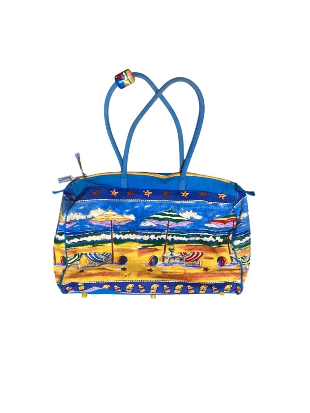 Anne Ormsby Sun n Sand Large Beach Bag Tote Beach Umbrellas